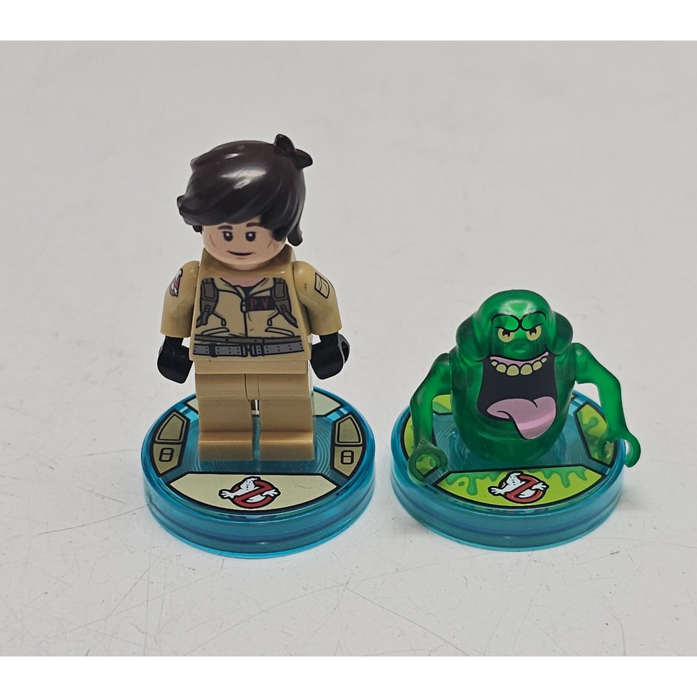 LEGO Dimensions Ghostbusters Peter Venkman and Slimer Minifigures Toy Tags